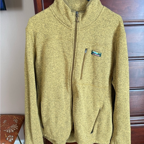 L.L. Bean Jackets & Blazers - L.L. Bean Tan Knit Sweater